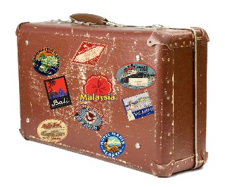 Retro Weinlese-Reise-Koffer-Aufkleber - von 15 Luggage Labels