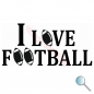 Autoaufkleber I Love Football, Aufkleber I Love Football