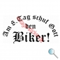 Autoaufkleber, Aufkleber Am 8. Tag schuf Gott den Biker! s