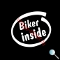 Autoaufkleber Biker inside, Aufkleber Biker inside w