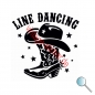 Autoaufkleber Line Dancing, Aufkleber Line Dancing s