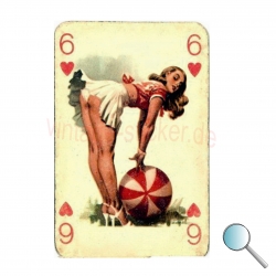 Aufkleber Pin Up Herz 6