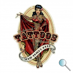 Autoaufkleber Pin Up Tatoo, Aufkleber Pin Up Tatoo