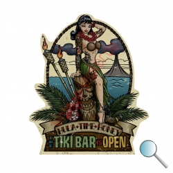 Autoaufkleber Pin Up Tiki, Aufkleber Pin Up Tiki