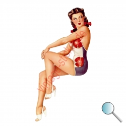 Autoaufkleber Pin UP 135, Aufkleber Pin UP 135