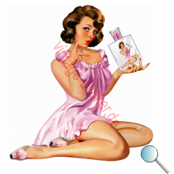 Autoaufkleber Pin Up Parfüm, Aufkleber Pin Up Parfüm
