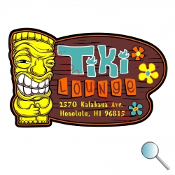 Autoaufkleber TiKi Lounge, Aufkleber TiKi Lounge