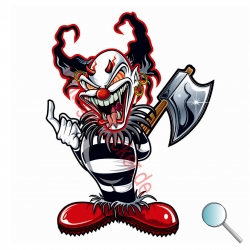 Autoaufkleber Scary Clown, Aufkleber Scary Clown