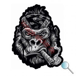 Autoaufkleber Gorilla, Aufkleber Gorilla
