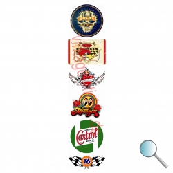 Autoaufkleber Castrol Set, Aufkleber Castrol Set