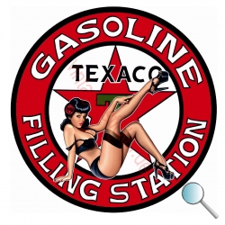 Autoaufkleber Texaco Pin Up, Aufkleber Texaco Pin Up