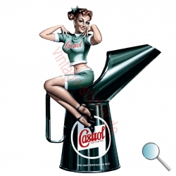 Autoaufkleber Castrol Pin Up, Aufkleber Castrol Pin Up