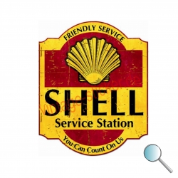 Autoaufkleber Shell Service, Aufkleber Shell Service