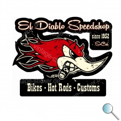 Autoaufkleber El Diablo Speedshop