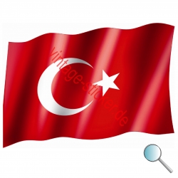 Autoaufkleber Flagge Tuerkei, Aufkleber Flagge Tuerkei