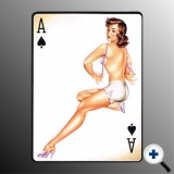 Autoaufkleber Pin Up Pik Ass