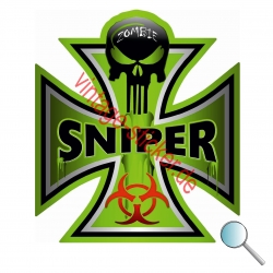 Autoaufkleber Zombie Sniper, Aufkleber Zombie Sniper