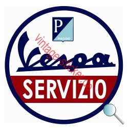 Autoaufkleber Sticker Vespa Servizio