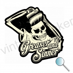 Aufkleber Greaser and Sinner