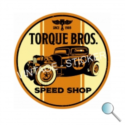 Autoaufkleber Torque Bros. Speed Shop, Aufkleber Torque Bros. Speed Shop