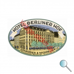 Autoaufkleber, Aufkleber, Kofferaufkleber, Hotel Berliner Hof