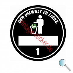 Autoaufkleber Umweltplakette Umwelt, Aufkleber Umweltplakette Umwelt