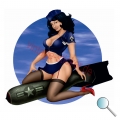 Autoaufkleber Pin Up Bomb, Aufkleber Pin Up Bomb