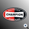 Autoaufkleber Champion Spark Plugs