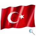 Autoaufkleber Flagge Tuerkei, Aufkleber Flagge Tuerkei