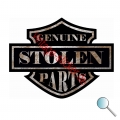 Autoaufkleber Genuine stolen Parts, Aufkleber Genuine stolen Parts