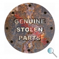 Autoaufkleber Genuine Stolen Parts 2, Aufkleber Genuine Stolen Parts 2