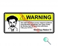 Autoaufkleber Warning, Aufkleber, Kofferaufkleber,