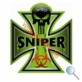 Autoaufkleber Zombie Sniper, Aufkleber Zombie Sniper