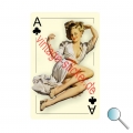 Autoaufkleber Pin Up Kreuz Ass, Aufkleber Pin Up Kreuz Ass 2
